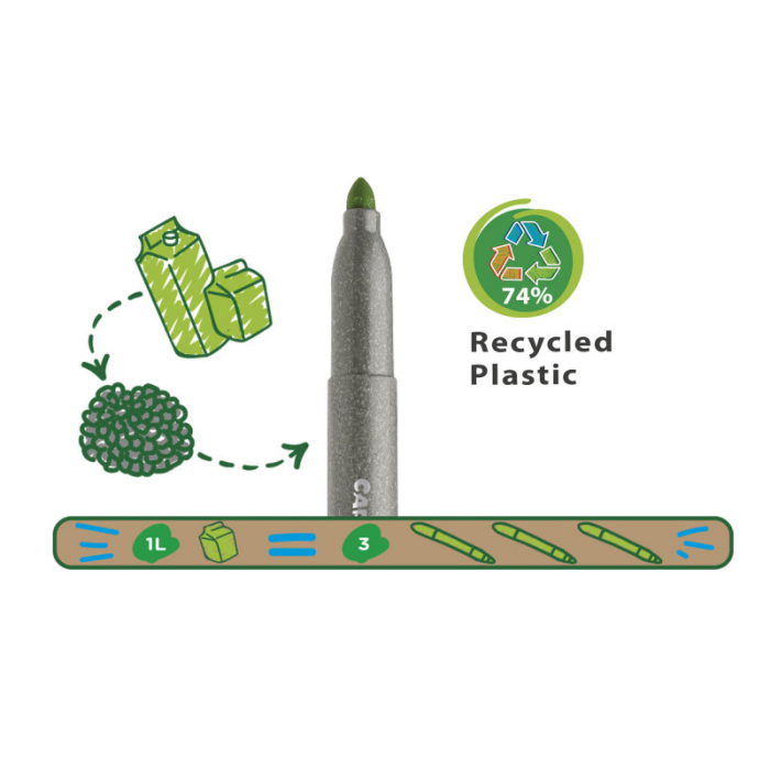 Set 12 carioci super lavabile Carioca Jumbo Eco, culori diferite. [3]