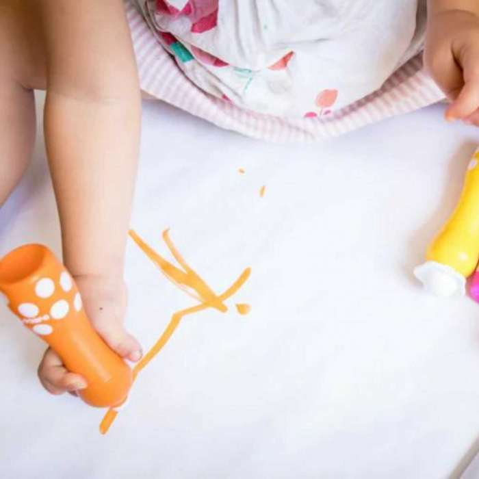Set 6 carioci lavabile rotunde pentru bebe, Djeco, varsta 1 - 3 ani, Baiat, Fata [3]