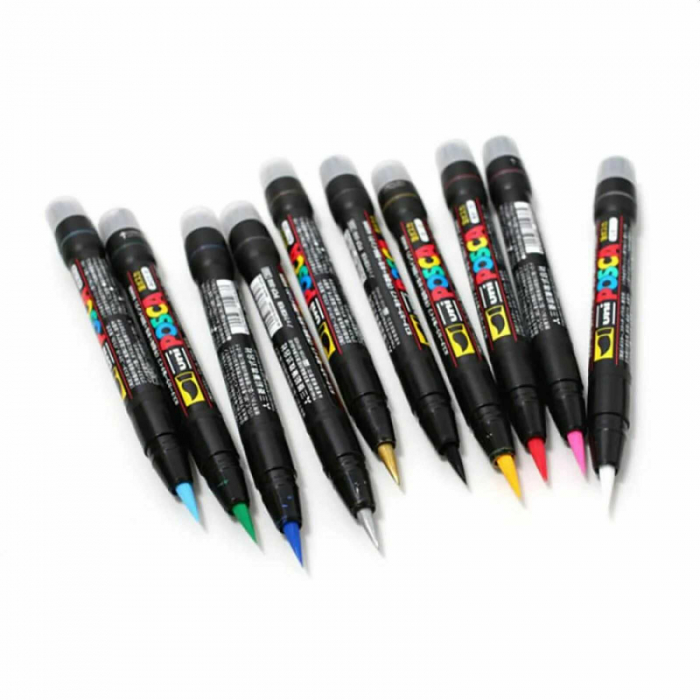 Carioci POSCA cu Varf de Pensula, Marker PCF-350, UNI - Micostore.ro [3]