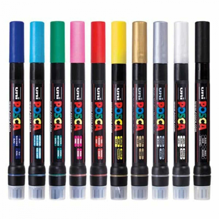 Carioci POSCA cu Varf de Pensula, Marker PCF-350, UNI - Micostore.ro [6]