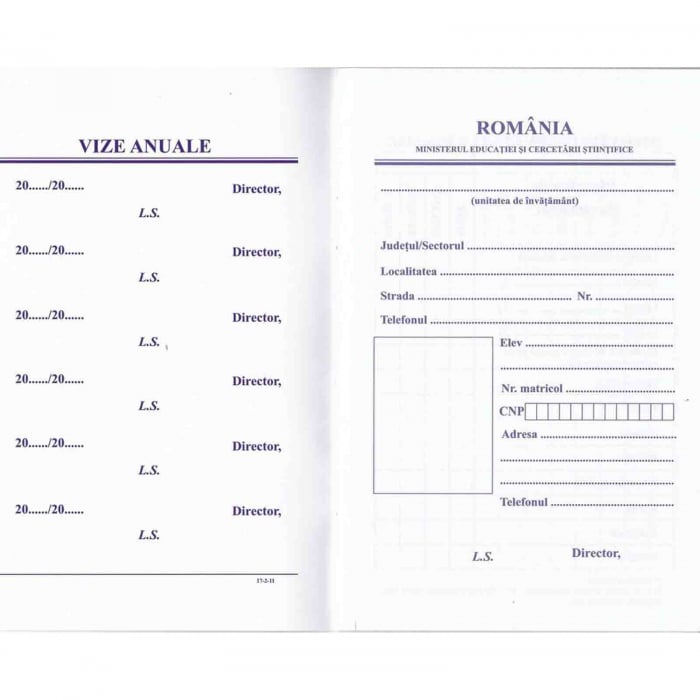 Carnet de elev pentru clasele 5-8, coperta lucioasa, 26 pagini [3]
