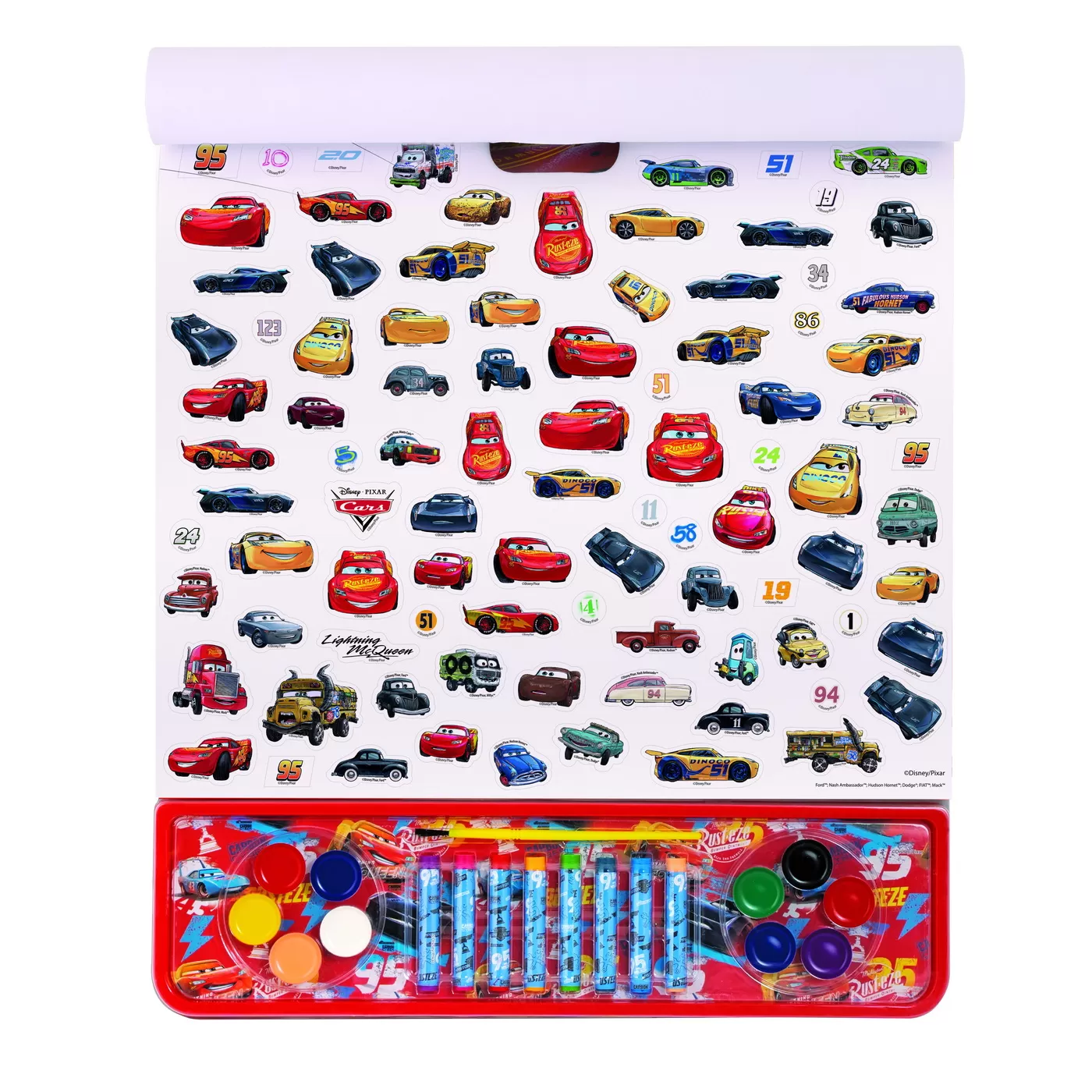 Set pictura si desen, Cars, Giga Block, 4 in 1, varsta de la 3 ani la 6 ani [4]