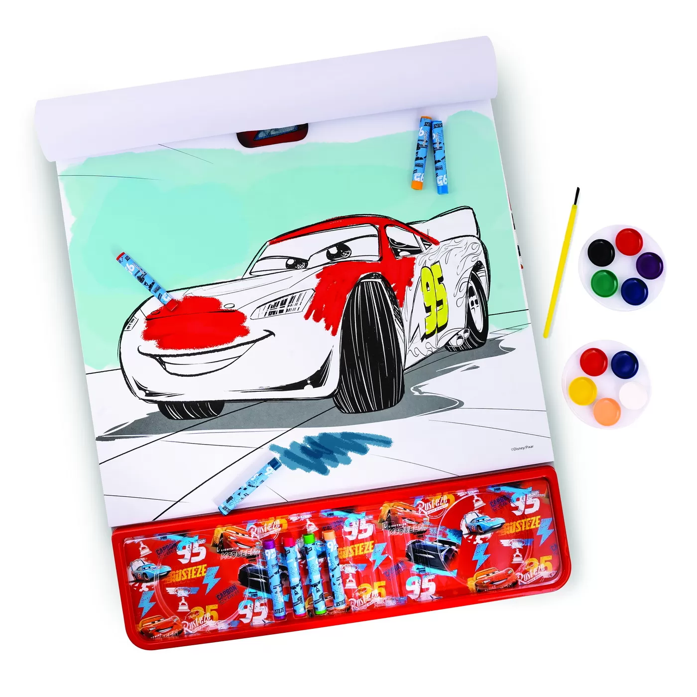 Set pictura si desen, Cars, Giga Block, 4 in 1, varsta de la 3 ani la 6 ani [2]