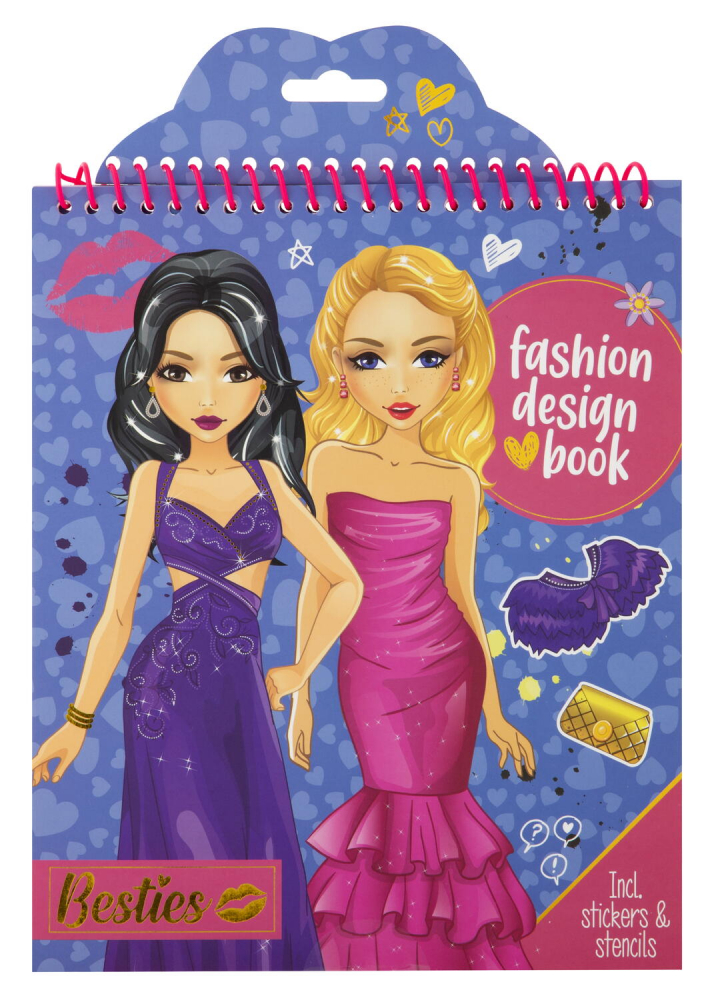 Carte cu abtibilduri - Fashion Design (Albastru) [1]