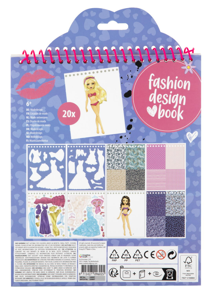 Carte cu abtibilduri - Fashion Design (Albastru) [2]