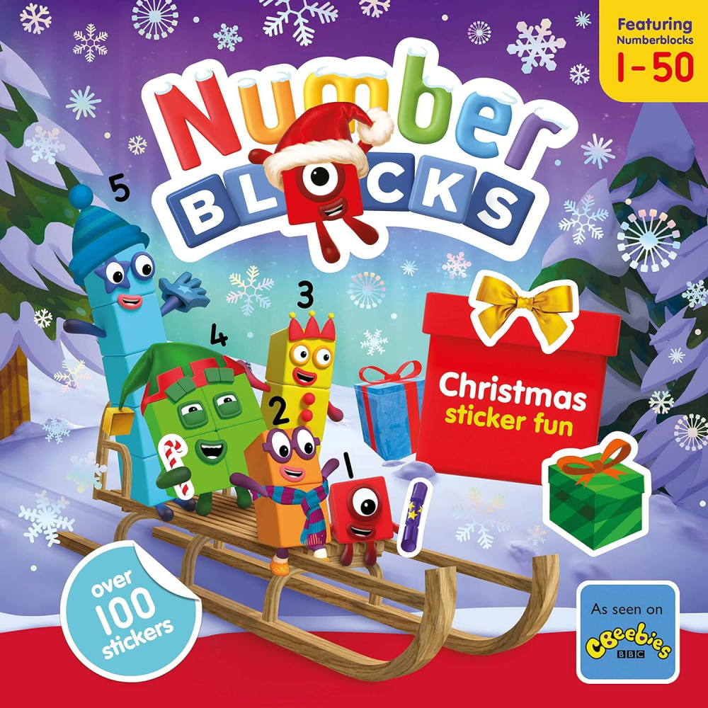 Carte cu abtibilduri Numberblocks - Craciun Fericit [1]