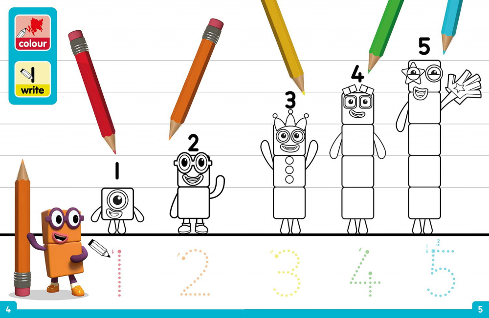Carte cu activitati Numberblocks - Colorez & ma distrez [4]