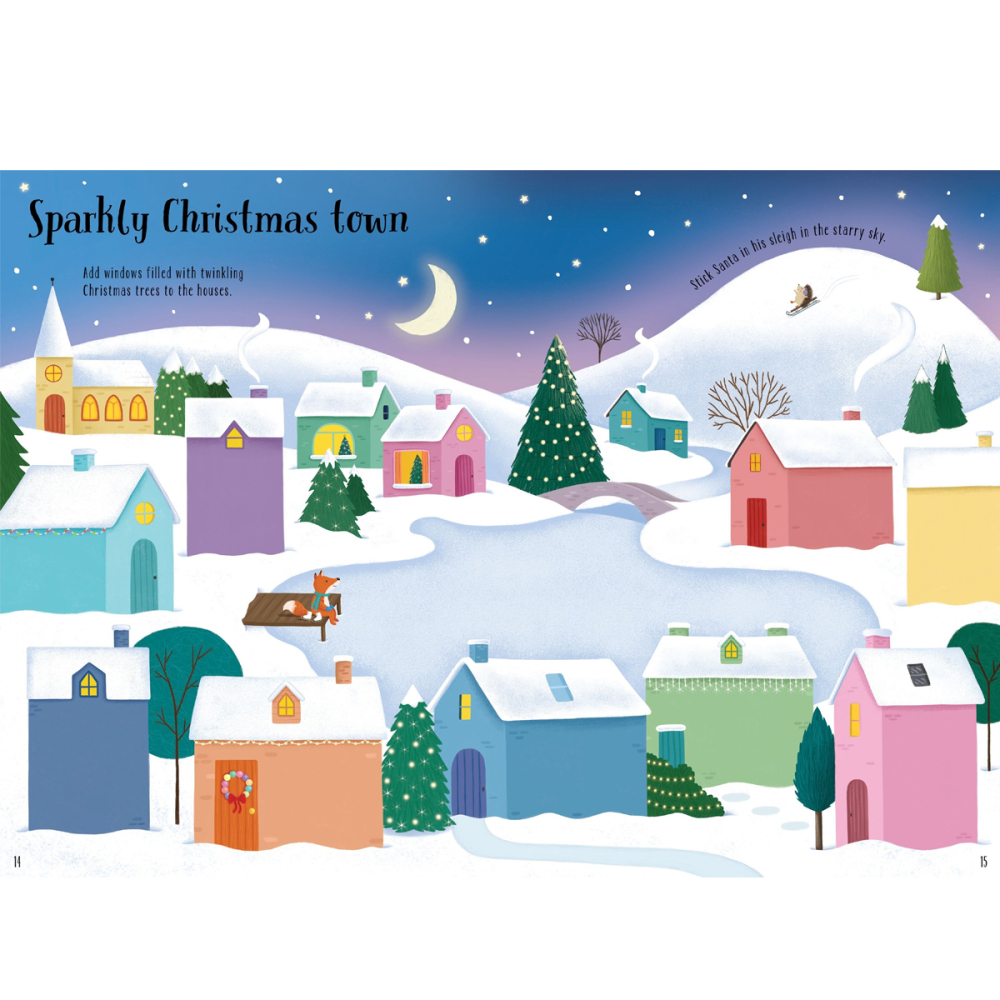 Carte cu autocolante, Brad de Craciun Sclipitor, Sparkly Christmas Tree, 3 Ani+ [4]
