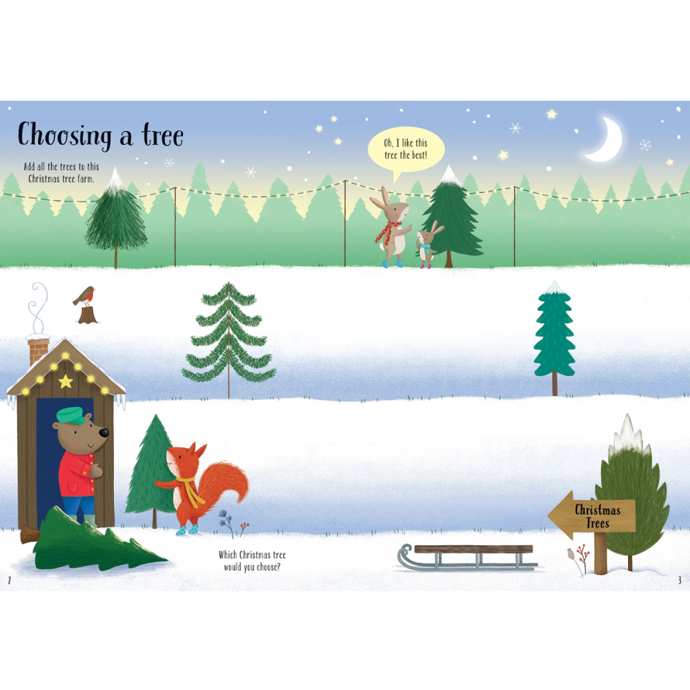 Carte cu autocolante, Brad de Craciun Sclipitor, Sparkly Christmas Tree, 3 Ani+ [2]