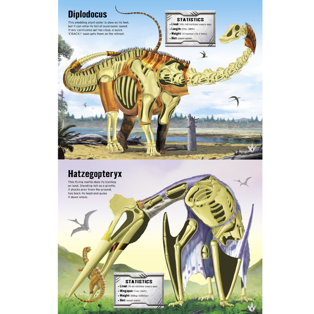 Carte cu Autocolante, Build Your Own Dinosaurs Sticker Book, Varsta 5 ani+ [2]