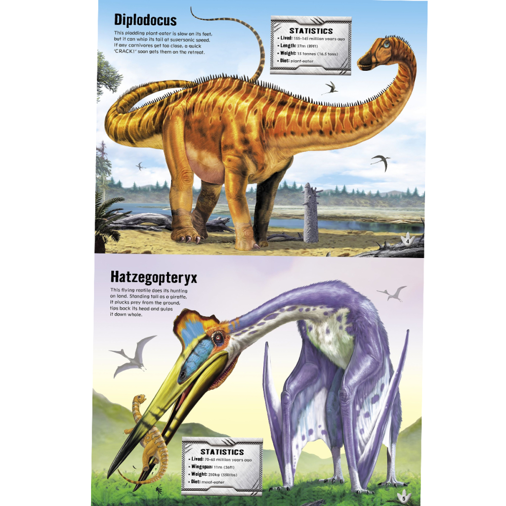 Carte cu Autocolante, Build Your Own Dinosaurs Sticker Book, Varsta 5 ani+ [3]
