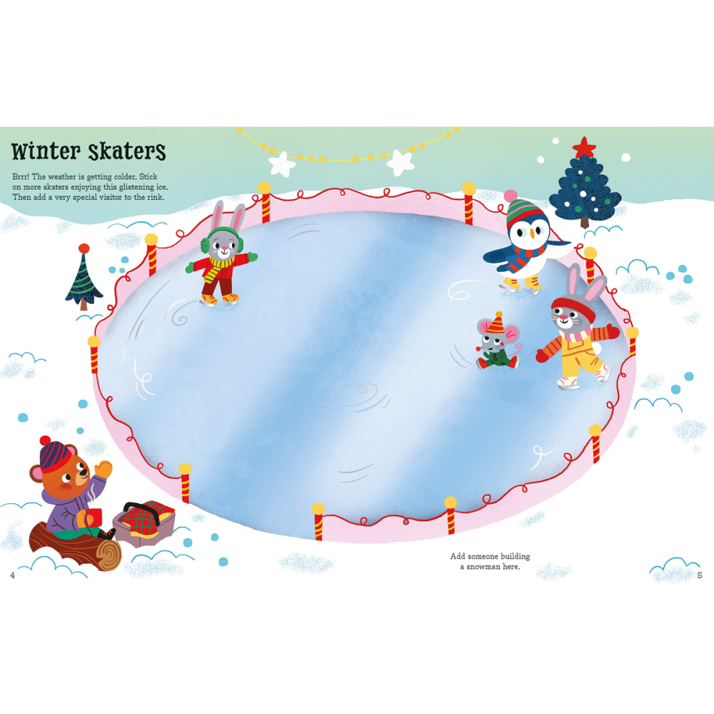 Carte cu autocolante de Craciun, Big Sparkly Christmas Sticker Book, 3 Ani+ [5]
