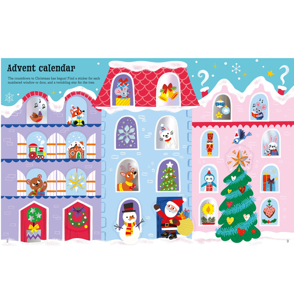 Carte cu autocolante de Craciun, Big Sparkly Christmas Sticker Book, 3 Ani+ [3]