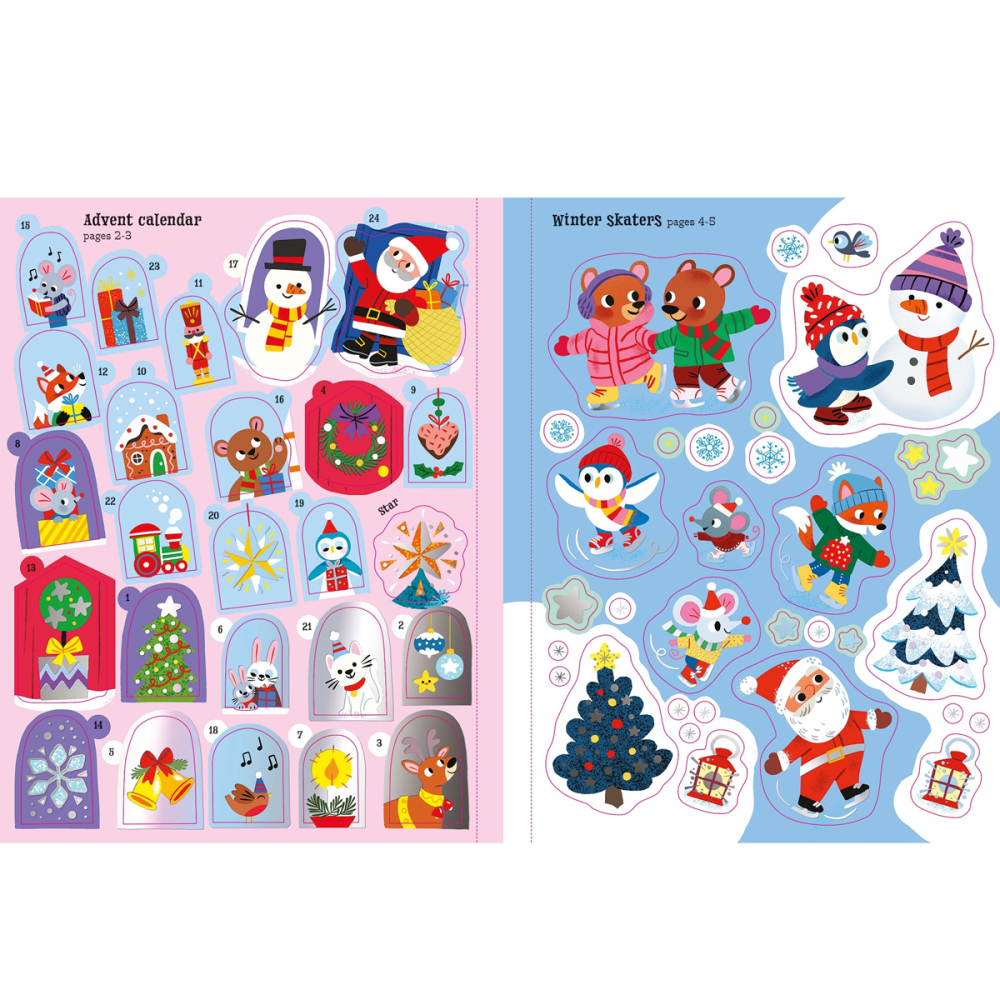 Carte cu autocolante de Craciun, Big Sparkly Christmas Sticker Book, 3 Ani+ [4]