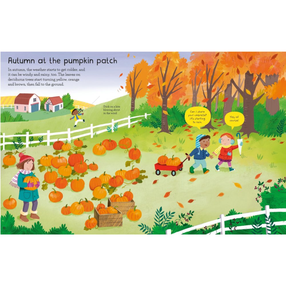 Carte cu Autocolante, Vreme si Anotimpuri, Weather and Seasons First Sticker Book, Varsta 3 ani+ [2]