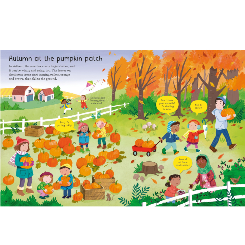 Carte cu Autocolante, Vreme si Anotimpuri, Weather and Seasons First Sticker Book, Varsta 3 ani+ [3]
