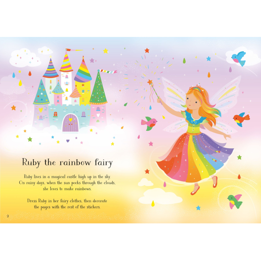 Carte cu Stickere, Little Sticker Dolly Dressing Rainbow Fairy, Varsta 4 ani+ [2]