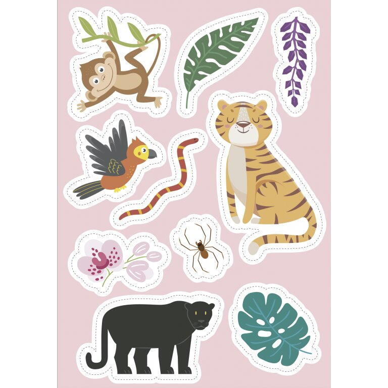 Carte de activitati cu abtibilduri - Jungla [5]