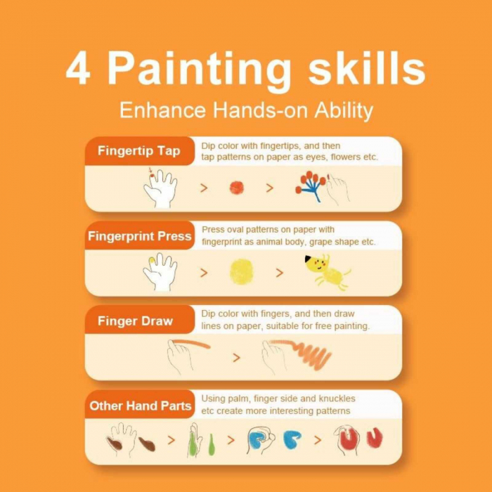 Carte de activitati cu finger paint, pictura cu degetele [9]