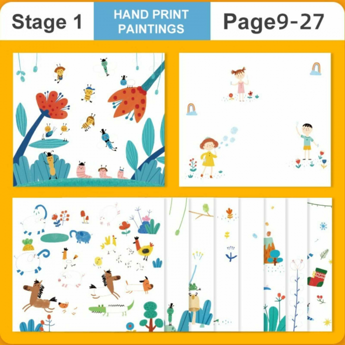 Carte de activitati cu finger paint, pictura cu degetele [5]