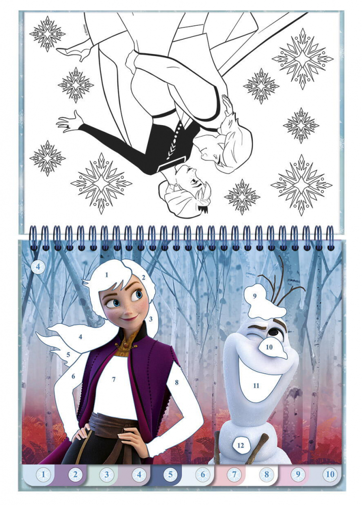 Carte de colorat & abtibilduri cu numere - Frozen [2]