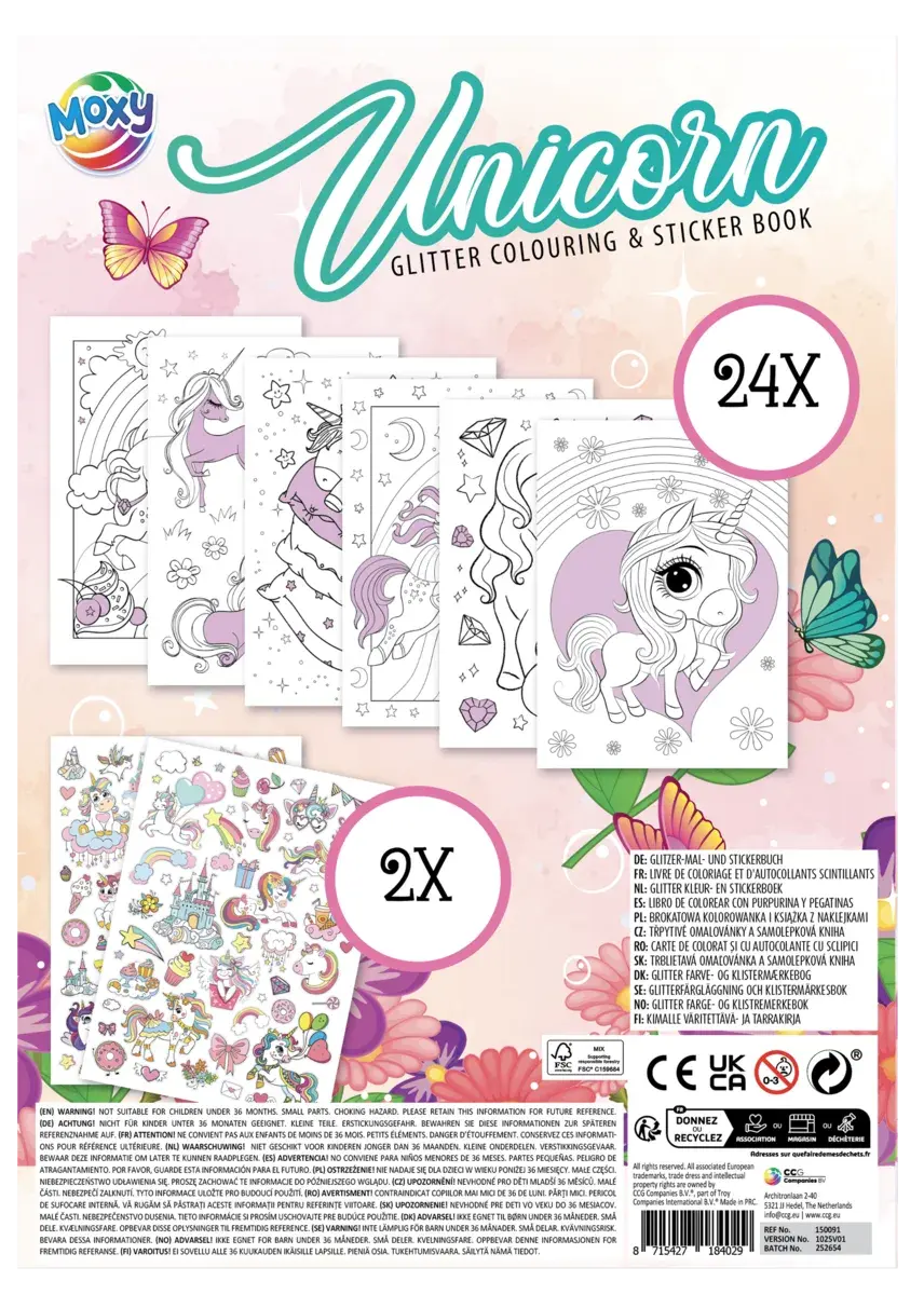 Carte de colorat cu abtibilduri - Magia unicornului [2]