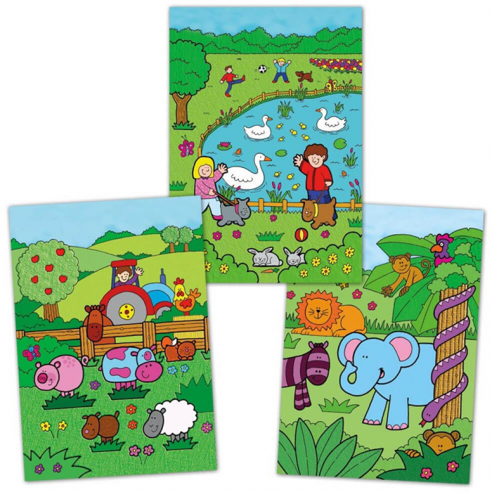Carte de colorat cu apa magica Water Magic - Animalute. [2]