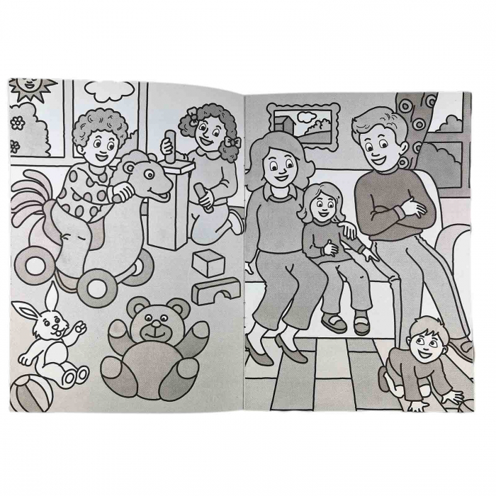 Carte de colorat cu apa, Casa Mea, A4, 16 Planse - Micostore.ro [2]