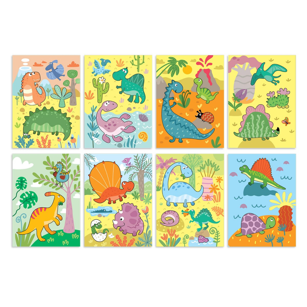 Carte de colorat cu apa, Dinozauri, copii varsta 3-6 ani [5]