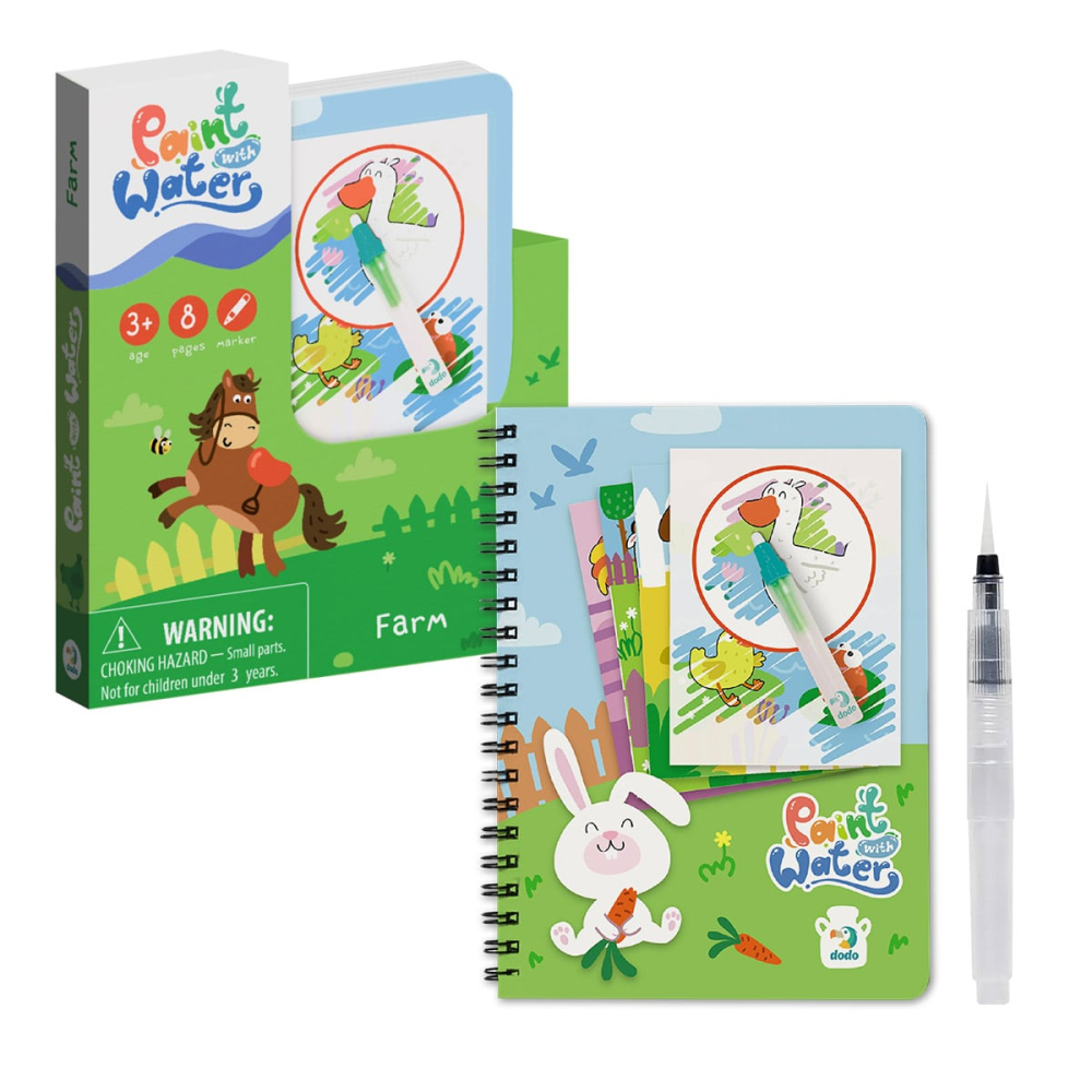 Carte de colorat cu apa, Ferma, copii varsta 3-6 ani [2]