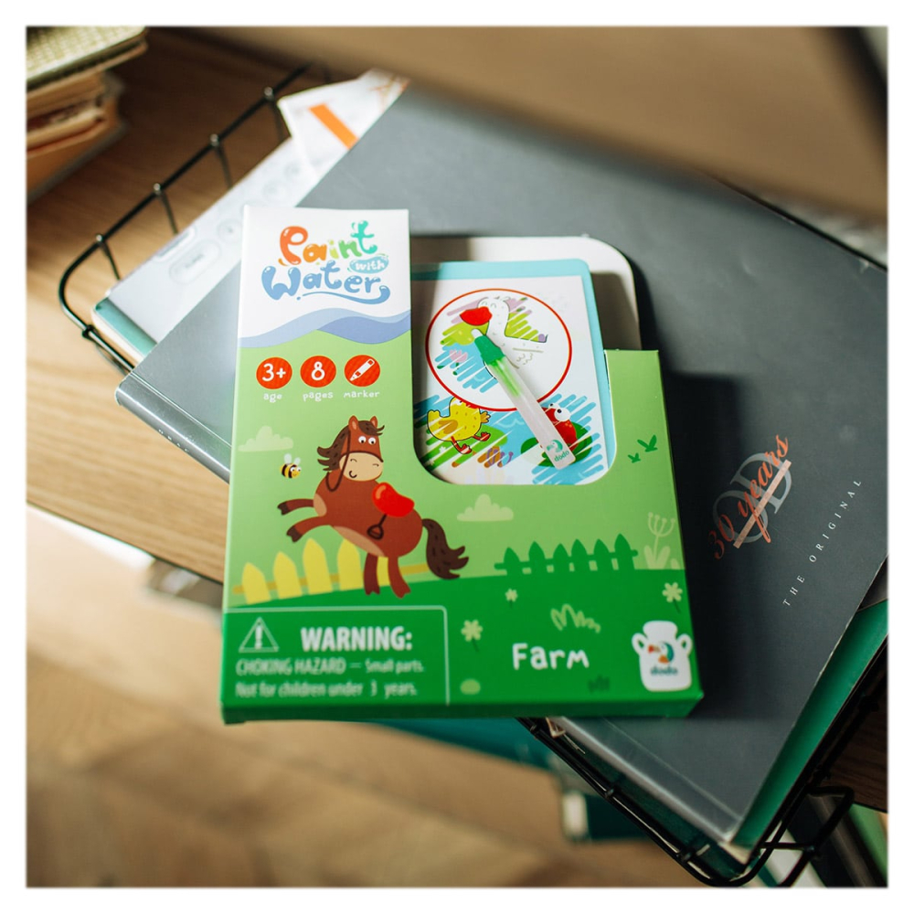 Carte de colorat cu apa, Ferma, copii varsta 3-6 ani [4]