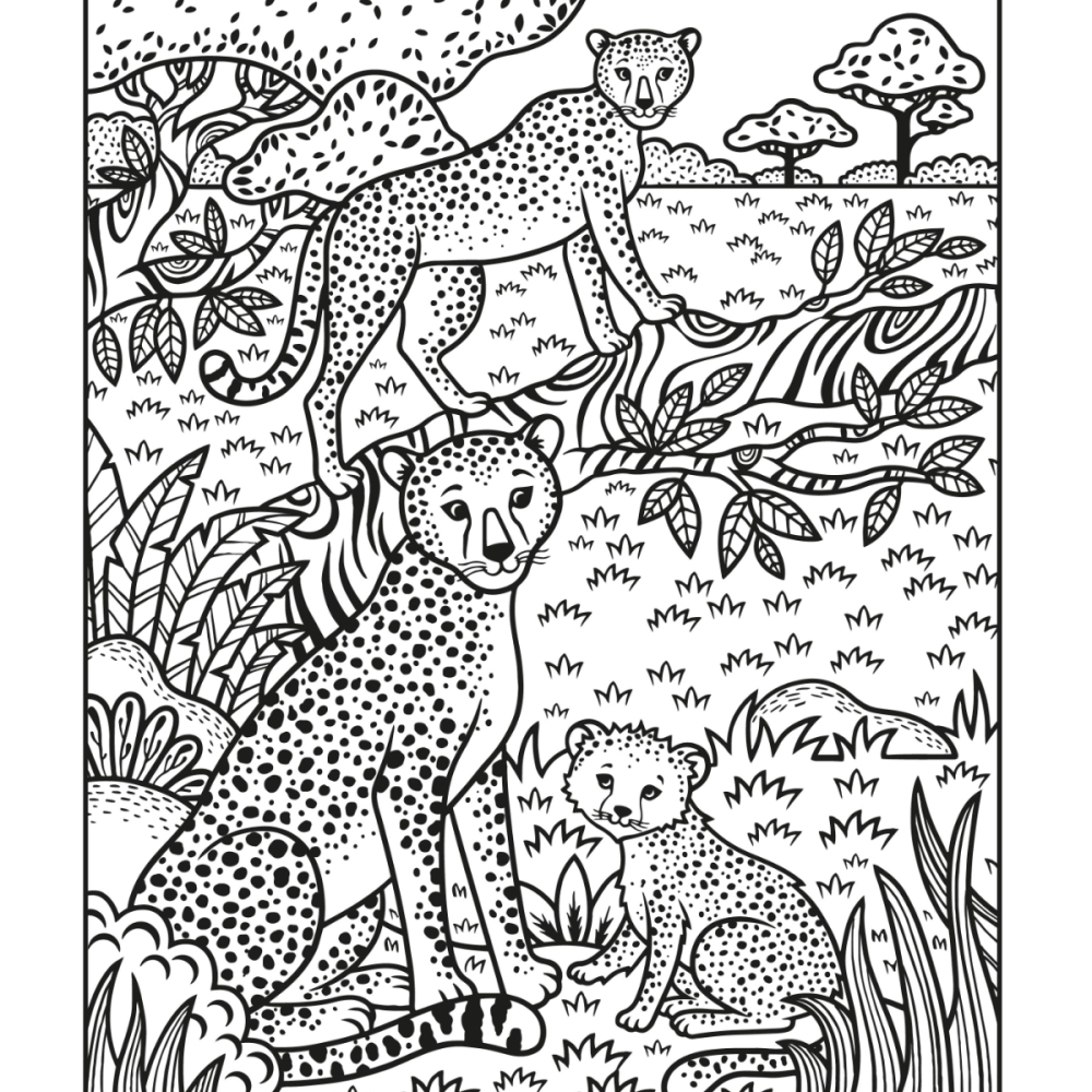Carte de Colorat cu Apa, Magic Painting, 16 planse, Animals Magic Painting Book, Varsta 5 ani+ [2]