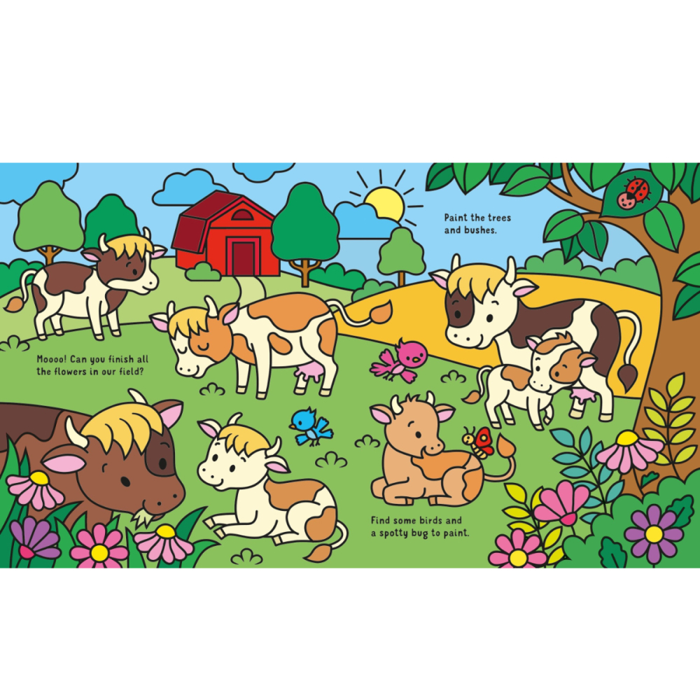 Carte de Colorat cu Apa Magica, Ferma, Magic Colour Farm, 6 Planse Reutilizabile, Varsta 3 ani+ [3]