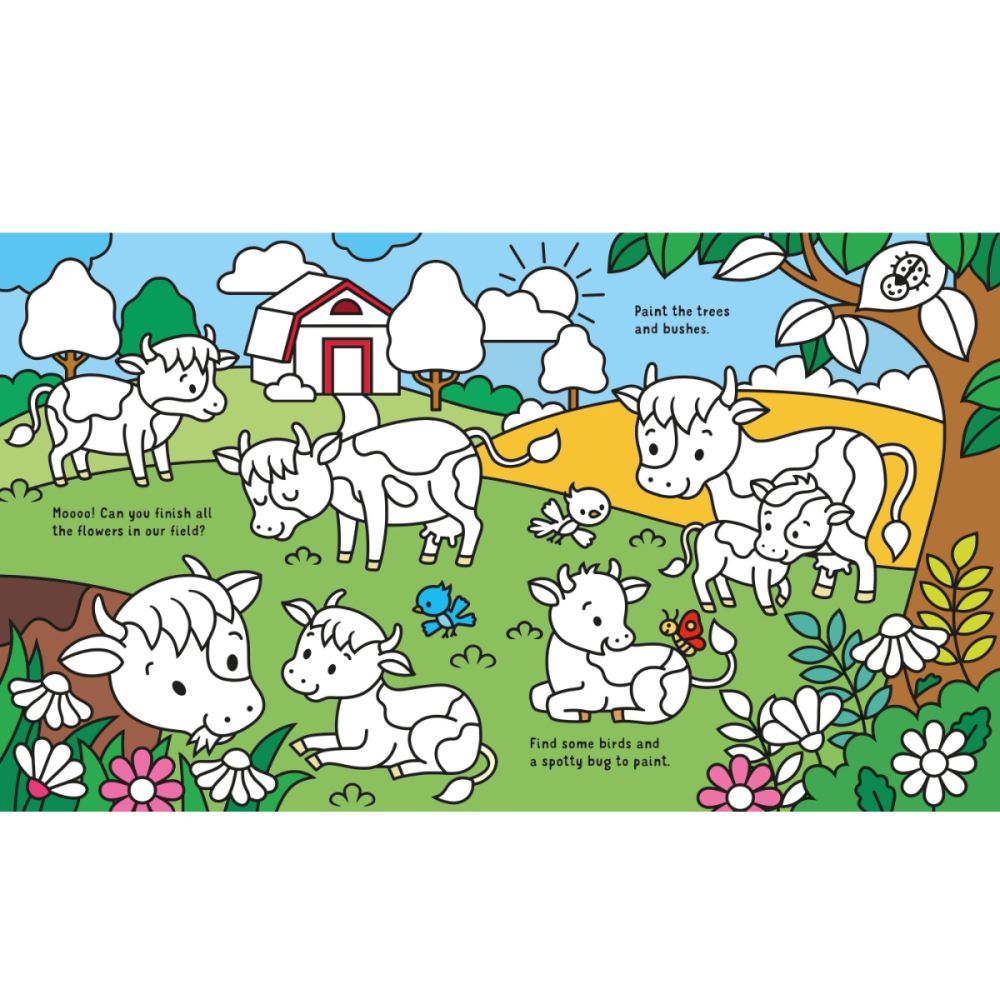 Carte de Colorat cu Apa Magica, Ferma, Magic Colour Farm, 6 Planse Reutilizabile, Varsta 3 ani+ [2]