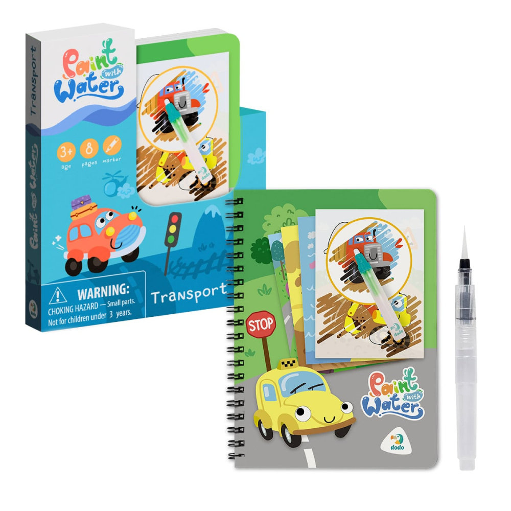 Carte de colorat cu apa, Mijloace de transport, copii varsta 3-6 ani [2]