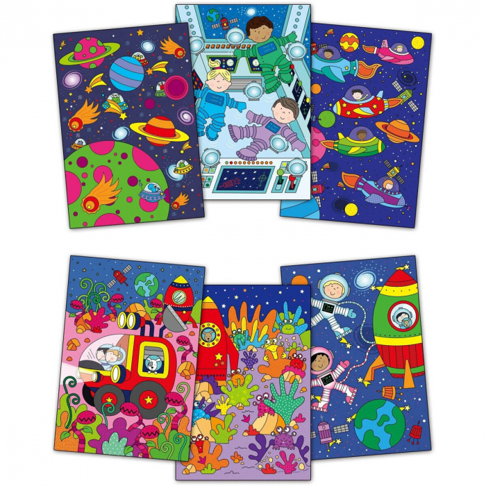 Carte de colorat cu apa magica Water Magic - Spatiul cosmic [2]