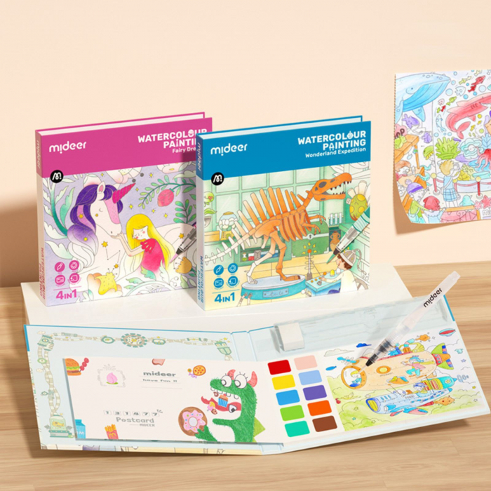 Carte de colorat cu apa, ilustratii si culori, Enchanted Garden [6]