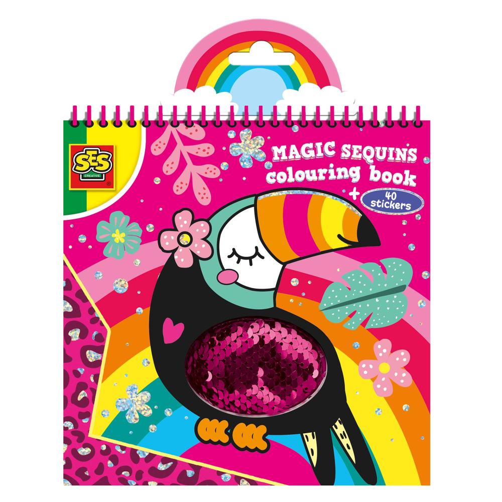 Carte de colorat cu paiete magice, copii varsta 3 ani+,5 ani+ [1]