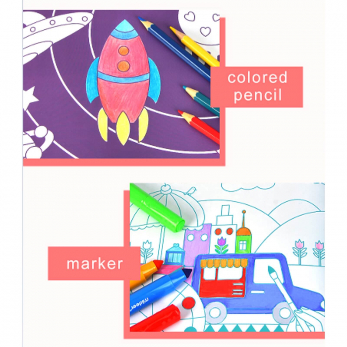 Carte de colorat pentru baieti - Jucarii Premium MiDeer [5]