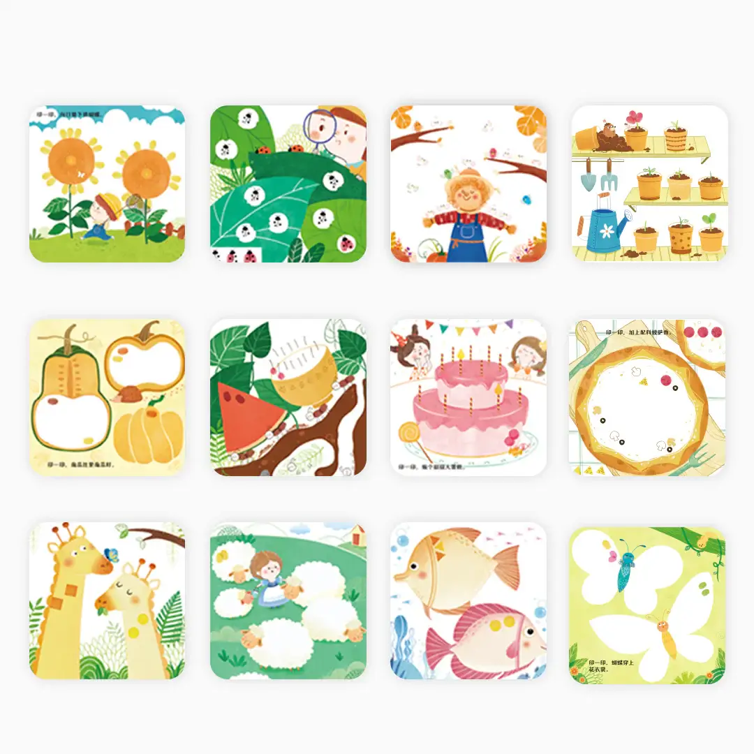 Carte de Pictat cu Degetele - Secret Garden, Nivel Începător, 50 Pagini, Creative Finger Paint Kit [6]