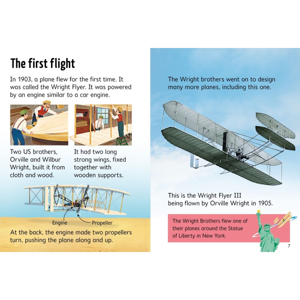 Carte educativa, Primele Zboruri, Istoria Avioanelor, Beginners Planes, Varsta 4 ani+ [2]