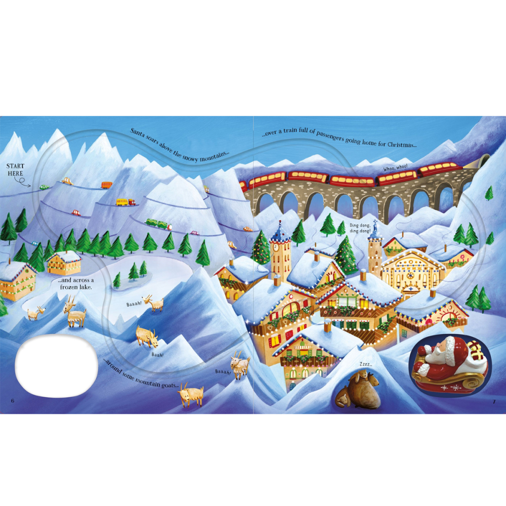 Carte interactiv cu jucarie si sanie, Wind-Up Santa's Sleigh, 3 Ani+ [2]