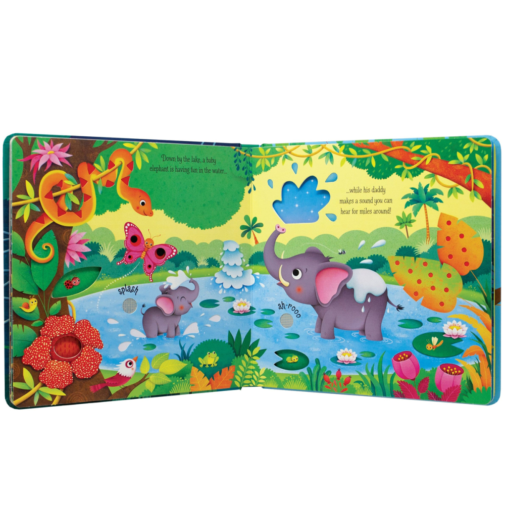 Carte interactiva cu sunete, Jungla, Jungle Sounds Book, 3 Ani+ [4]