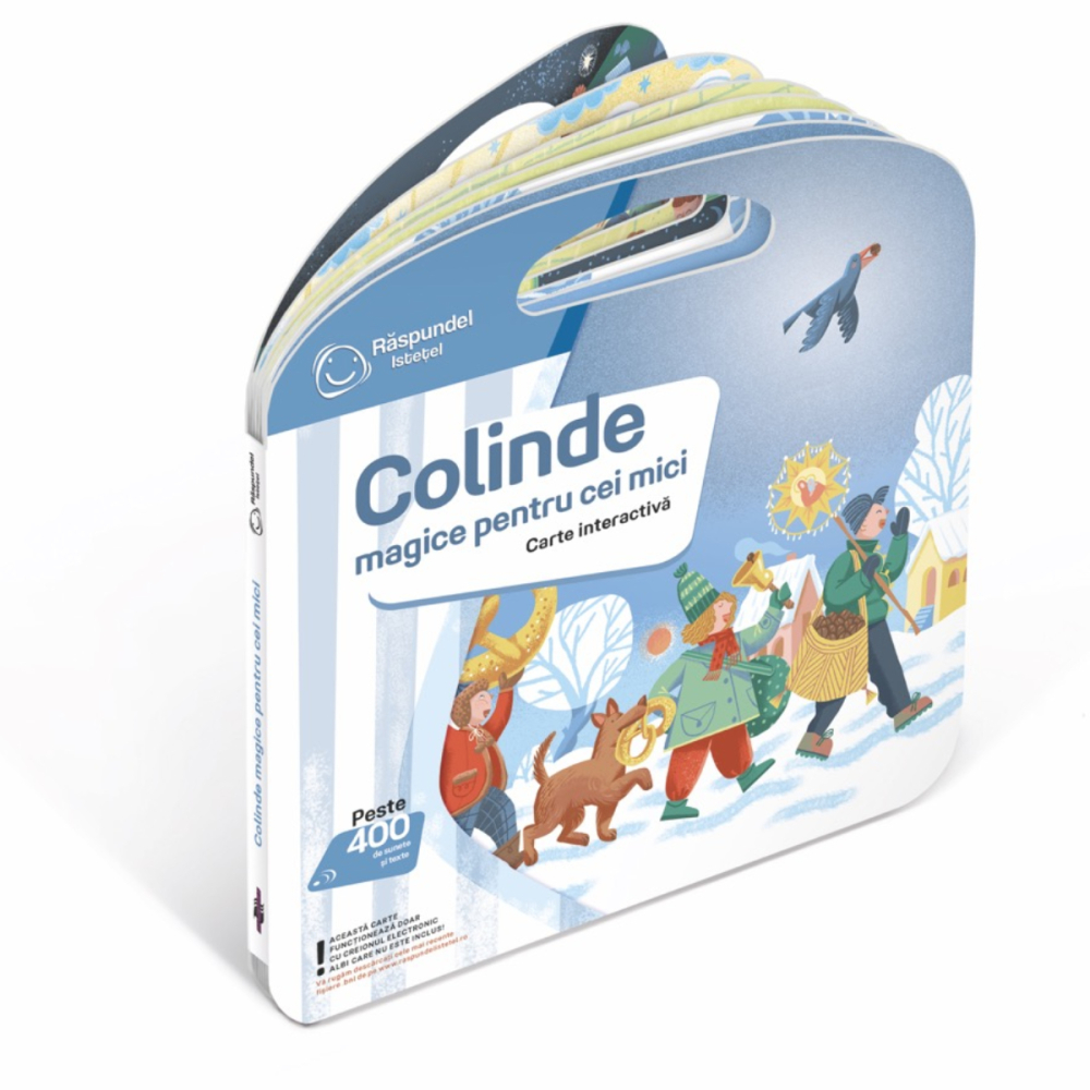 Carte Interactiva Raspundel Istetel, Colinde de Craciun si Cantece de Iarna, 400+ Sunete [4]