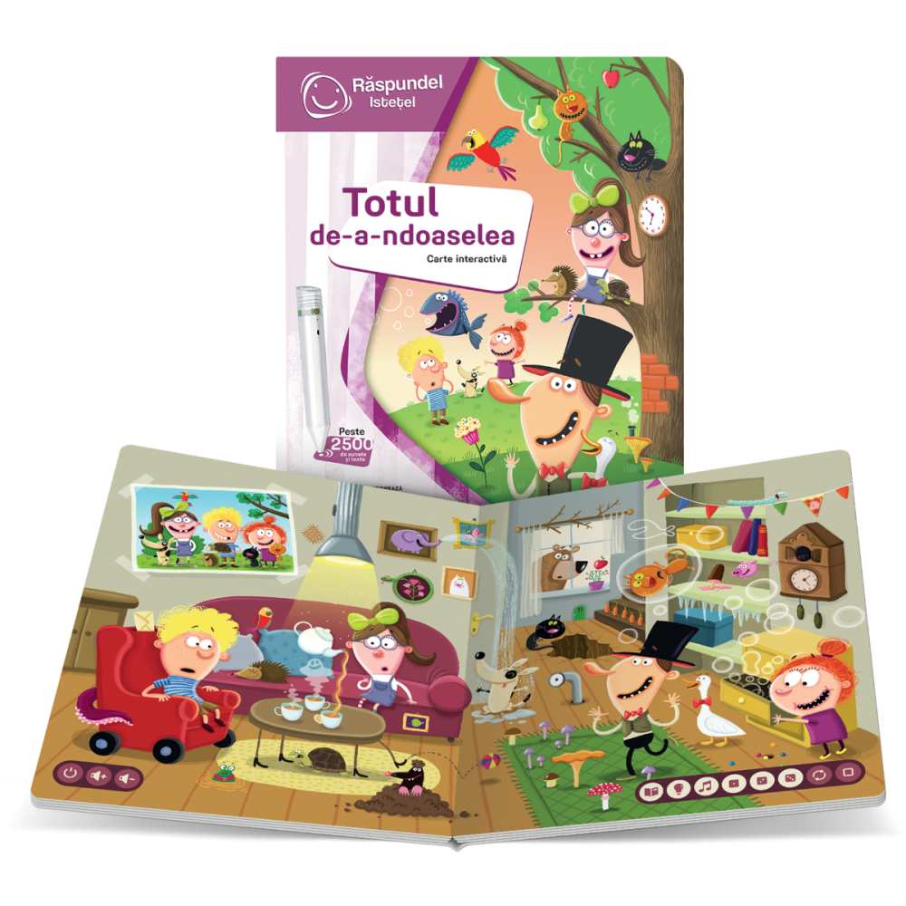 Carte Interactiva Raspundel Istetel cu Filip Bazaconea, Totul de-a-ndoaselea, Varsta 5 Ani+ [3]