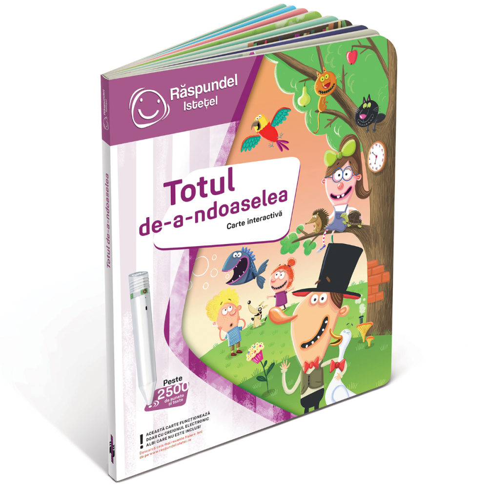 Carte Interactiva Raspundel Istetel cu Filip Bazaconea, Totul de-a-ndoaselea, Varsta 5 Ani+ [2]