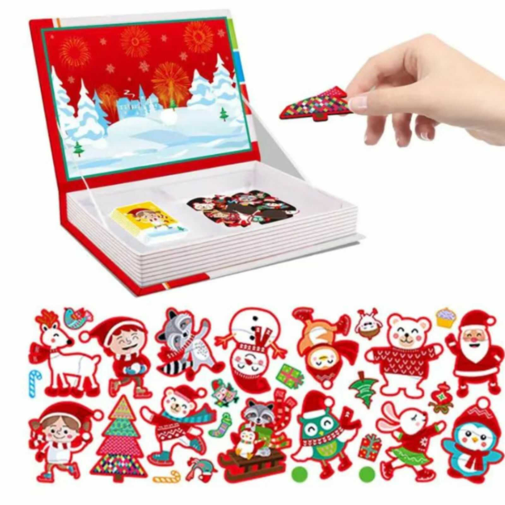 Carte magnetica cu puzzle magnetic, Mos Craciun, Sarbatori [2]