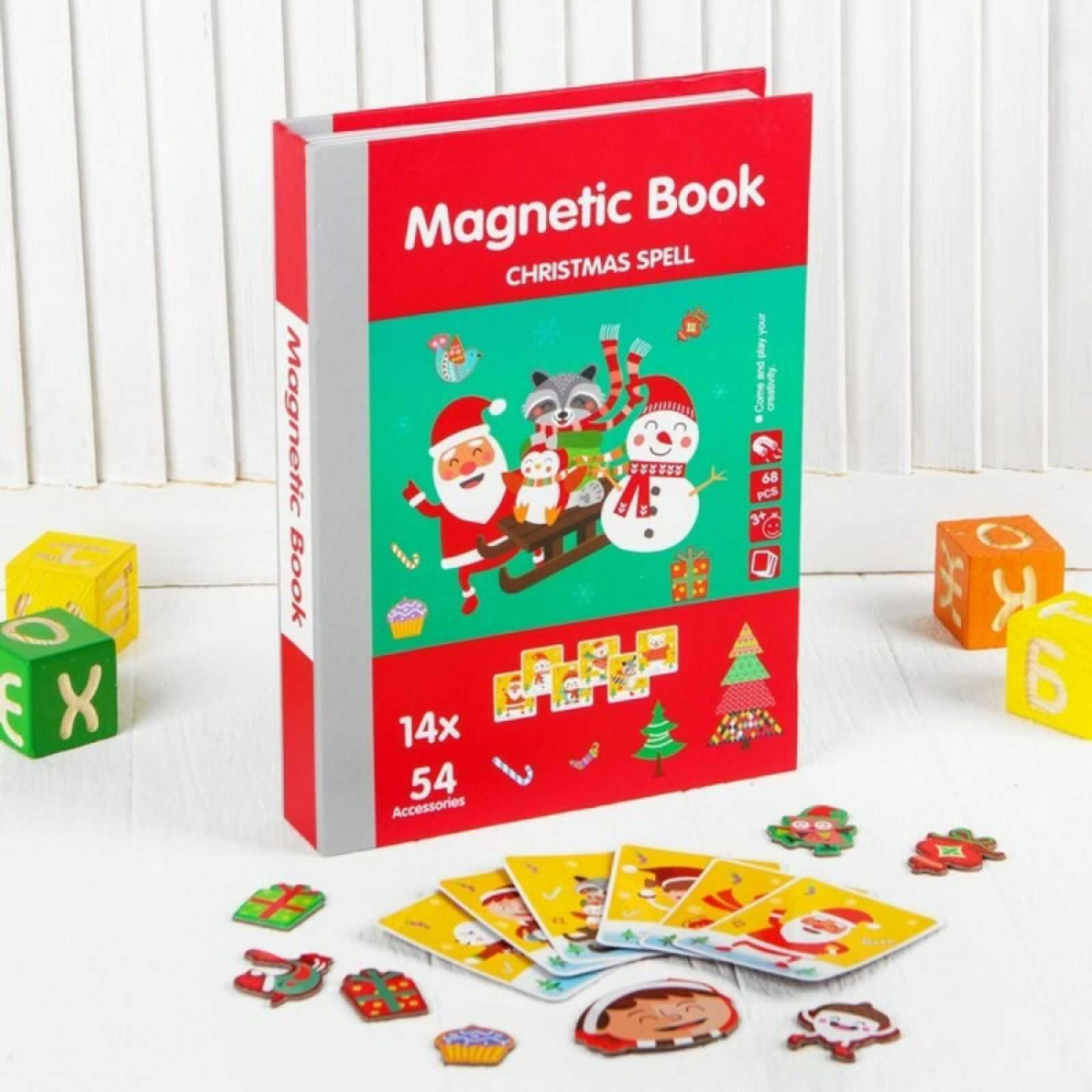 Carte magnetica cu puzzle magnetic, Mos Craciun, Sarbatori [7]