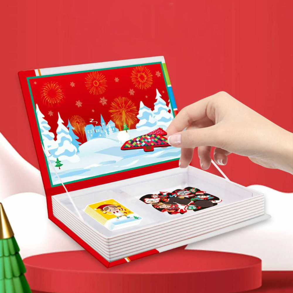 Carte magnetica cu puzzle magnetic, Mos Craciun, Sarbatori [6]