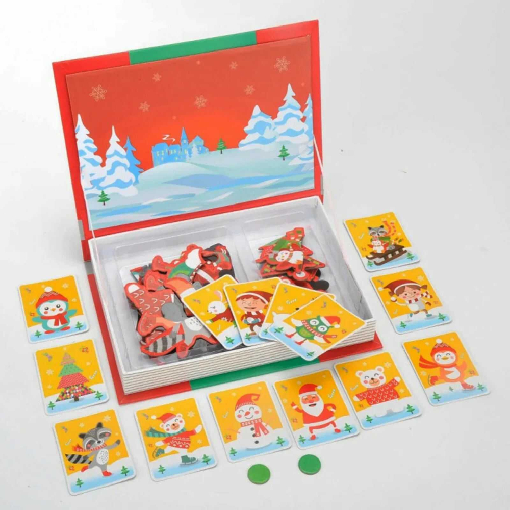 Carte magnetica cu puzzle magnetic, Mos Craciun, Sarbatori [5]